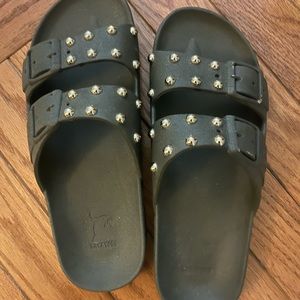Designer birk type studded sandals